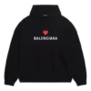 Sudadera con capucha Qixi de corte ancho «Black» 674986TLVC21070