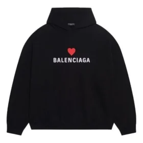 Sudadera con capucha Qixi de corte ancho «Black» 674986TLVC21070