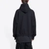 Sudadera con capucha Qixi de corte ancho «Black» 674986TLVC21070