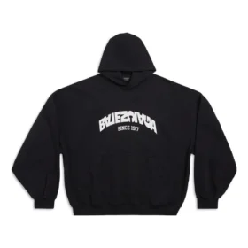 Sudadera con capucha redonda Back Flip oversize «Negro Blanco» 761458TPVG11070