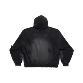 Sudadera con capucha sin bolsillos Paris Moon Oversized «Black Faded» 744462TOVE31055