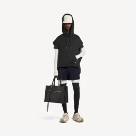 Sudadera con capucha sin mangas «Bodies» para hombre, corte regular, en negro Sudadera con capucha sin mangas «Bodies» para hombre, corte regular, en negro