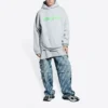 Sudadera con capucha Slime de corte amplio «Gris verdoso» 674986TLVF21203