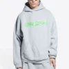 Sudadera con capucha Slime de corte amplio «Gris verdoso» 674986TLVF21203
