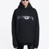Sudadera con capucha Slime de corte ancho «Negro» 674986TLVF21069