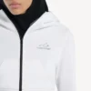 Sudadera con capucha «Techwear Cocoon» para mujer en color blanco Sudadera con capucha «Techwear Cocoon» para mujer en color blanco