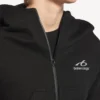 Sudadera con capucha «Techwear Cocoon» para mujer en negro Sudadera con capucha «Techwear Cocoon» para mujer en negro
