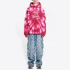 Sudadera con capucha Tie-Dye para San Valentín, corte amplio «Rojo» 675003TLVI86802