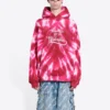 Sudadera con capucha Tie-Dye para San Valentín, corte amplio «Rojo» 675003TLVI86802