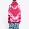 Sudadera con capucha Tie-Dye para San Valentín, corte amplio «Rojo» 675003TLVI86802