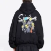 Sudadera con capucha y acolchado Balenciaga x Los Simpson «Negro» 657115TLVG71000