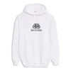 Sudadera con capucha y cordón, color blanco 570792TEV199044