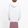 Sudadera con capucha y cordón, color blanco 570792TEV199044
