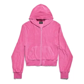 Sudadera con capucha y cremallera ajustada BB Motel «Dark Pink» 791755TQVU85803