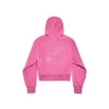 Sudadera con capucha y cremallera ajustada BB Motel «Dark Pink» 791755TQVU85803