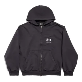 Sudadera con capucha y cremallera Balenciaga x Under Armour «Black White» 803264TRVB89034