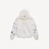 Sudadera con capucha y cremallera «Classic Ink» para hombre en blanco