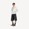 Sudadera con capucha y cremallera «Classic Ink» para hombre en blanco