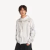 Sudadera con capucha y cremallera «Classic Ink» para hombre en blanco