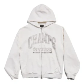 Sudadera con capucha y cremallera completa Champs-Élysées, corte regular «Blanco» 803264TRVM99016