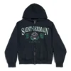 Sudadera con capucha y cremallera completa Saint Germain, corte regular «Azul oscuro» 803264TRVO98065