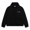 Sudadera con capucha y cremallera, corte amplio «Negro» 674719TLVB49034