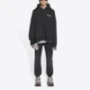Sudadera con capucha y cremallera, corte amplio «Negro» 674719TLVB49034