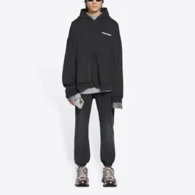 Sudadera con capucha y cremallera, corte amplio «Negro» 674719TLVB49034 Sudadera con capucha y cremallera, corte amplio «Negro» 674719TLVB49034