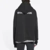 Sudadera con capucha y cremallera, corte amplio «Negro» 674719TLVB49034