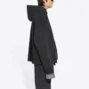 Sudadera con capucha y cremallera, corte amplio «Negro» 674719TLVB49034