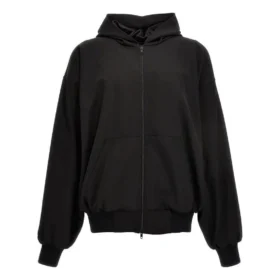 Sudadera con capucha y cremallera, corte amplio «Negro» 750965TNT391000 Sudadera con capucha y cremallera, corte amplio «Negro» 750965TNT391000