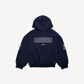 Sudadera con capucha y cremallera de corte regular para hombre de la colección WFP en azul marino Sudadera con capucha y cremallera de corte regular para hombre de la colección WFP en azul marino