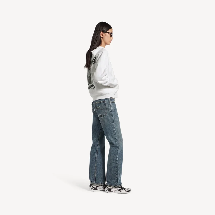 Sudadera con capucha y cremallera de corte regular «Salon de Couture» para mujer, en color blanco Sudadera con capucha y cremallera de corte regular «Salon de Couture» para mujer, en color blanco