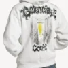 Sudadera con capucha y cremallera de corte regular «Salon de Couture» para mujer, en color blanco Sudadera con capucha y cremallera de corte regular «Salon de Couture» para mujer, en color blanco
