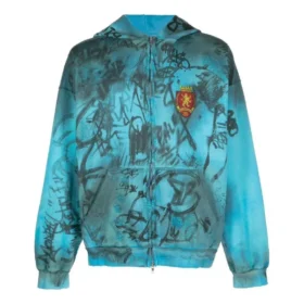 Sudadera con capucha y cremallera de estilo Skater, corte medio «Blue Sky» 744457TOVA84900 Sudadera con capucha y cremallera de estilo Skater, corte medio «Blue Sky» 744457TOVA84900