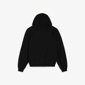 Sudadera con capucha y cremallera de estilo surfer vintage para hombre en negro