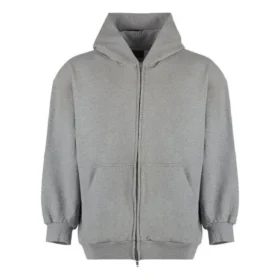 Sudadera con capucha y cremallera de jersey de algodón desgastado «Grey» 744454TOVV91241 Sudadera con capucha y cremallera de jersey de algodón desgastado «Grey» 744454TOVV91241