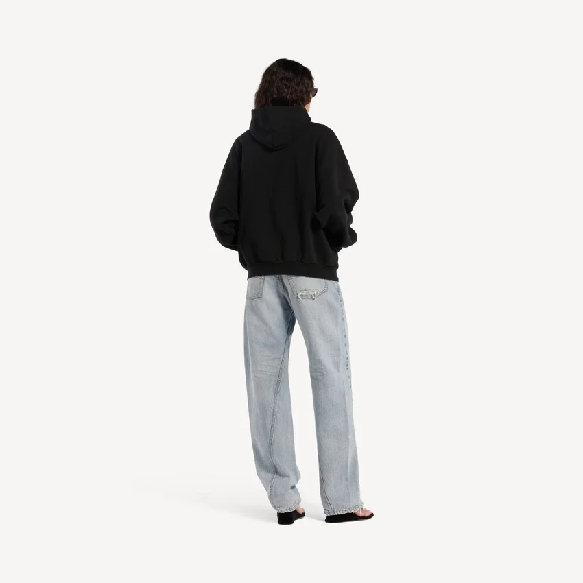 Sudadera con capucha y cremallera «Dream» para mujer en negro Sudadera con capucha y cremallera «Dream» para mujer en negro