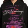 Sudadera con capucha y cremallera «Dream» para mujer en negro Sudadera con capucha y cremallera «Dream» para mujer en negro
