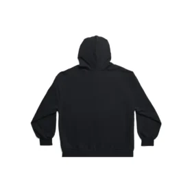 Sudadera con capucha y cremallera exterior de corte ajustado «Black Faded» 744454TOVF51055