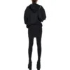Sudadera con capucha y cremallera exterior de corte ajustado «Black Faded» 744454TOVF51055