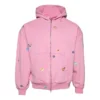 Sudadera con capucha y cremallera «Faded Dirty Pink» 803264TRVS59568