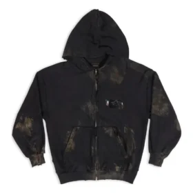 Sudadera con capucha y cremallera Gaffer, corte ajustado «Negro, blanco y rojo» 720424-TNVK5-1089