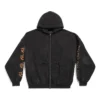 Sudadera con capucha y cremallera Heavy Metal oversize «Negro desgastado» 744444TOVD91055