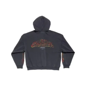 Sudadera con capucha y cremallera Offshore, corte medio «Black Faded» 770939TPVM91568