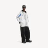 Sudadera con capucha y cremallera oversize para hombre de Balenciaga | Colaboración con la NBA en blanco/multicolor Sudadera con capucha y cremallera oversize para hombre de Balenciaga | Colaboración con la NBA en blanco/multicolor