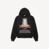 Sudadera con capucha y cremallera oversize «The Door» para hombre en negro Sudadera con capucha y cremallera oversize «The Door» para hombre en negro