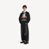 Sudadera con capucha y cremallera oversize «The Door» para hombre en negro Sudadera con capucha y cremallera oversize «The Door» para hombre en negro