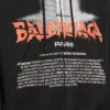 Sudadera con capucha y cremallera oversize «The Door» para hombre en negro Sudadera con capucha y cremallera oversize «The Door» para hombre en negro