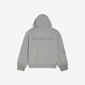 Sudadera con capucha y cremallera para hombre de Balenciaga, corte regular, en gris Balenciaga